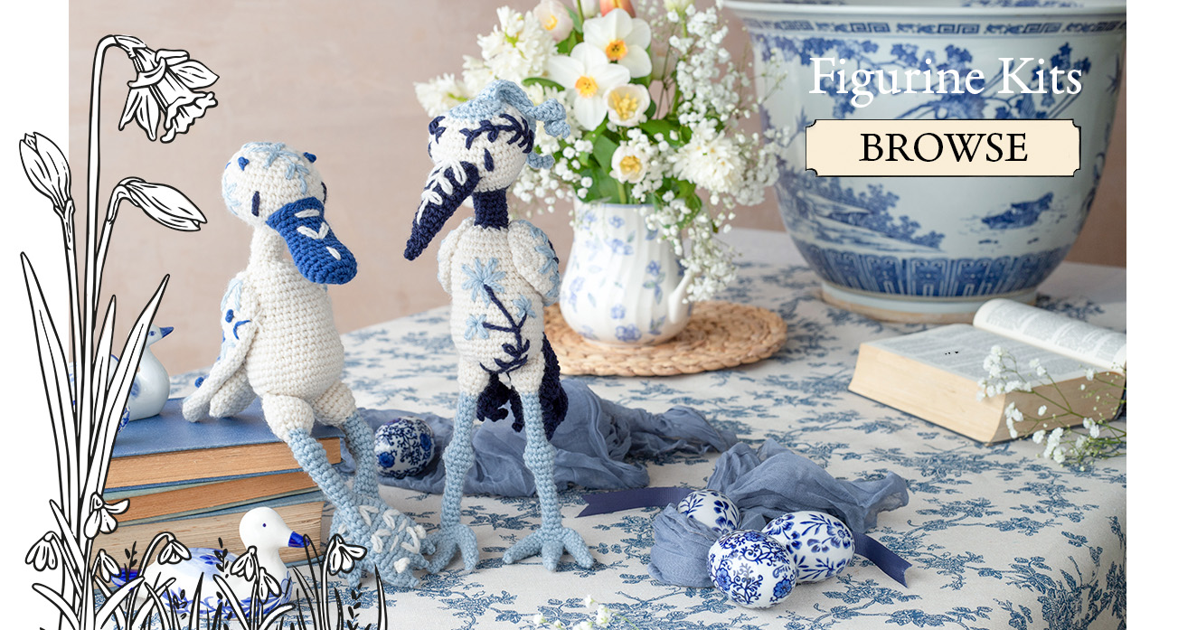 Figurine kits crochet patterns toft embroidery